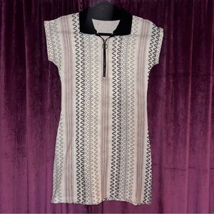 Black and White Zigzag Pattern Dress